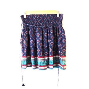 Paisley/floral mini skirt